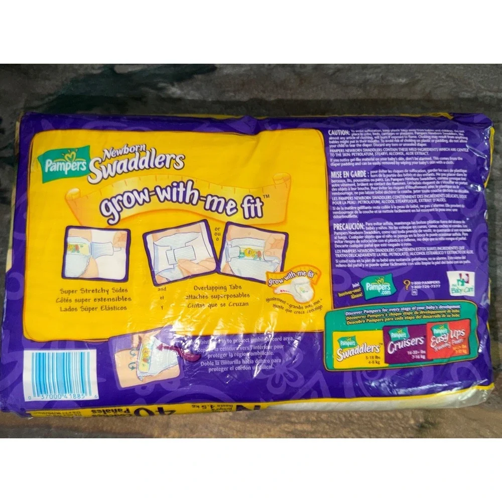Vintage 2004 Pampers Swaddlers Newborn Diapers 38 Ct Open Pack Sesame Street